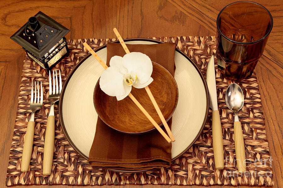Oriental Table Setting Photograph by Pattie Calfy
