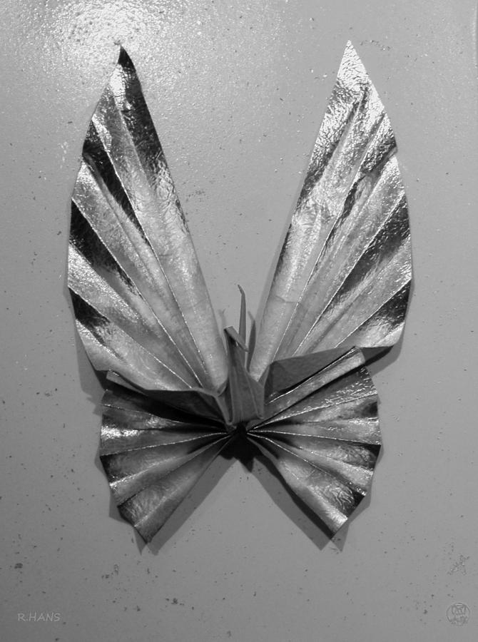 ORIGAMI BUTTERFLY in BLACK AND WHITE Photograph by Rob Hans