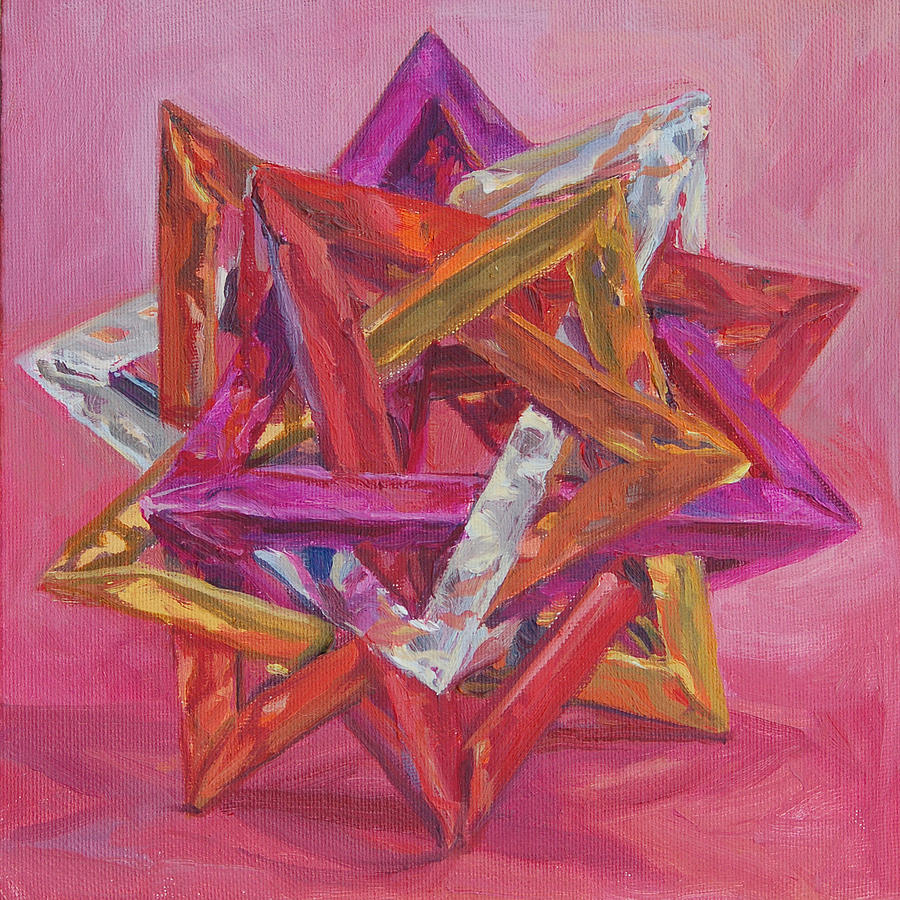 Origami Star Painting by Christine Lytwynczuk