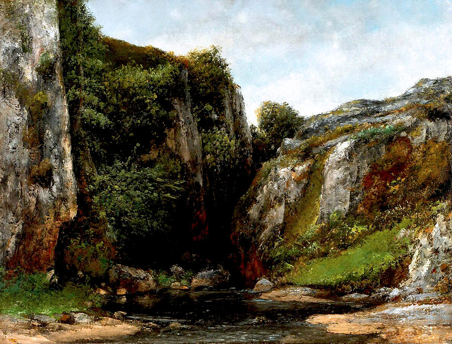 Gustave Courbet  Digital Art - Origin of a Stream by Gustave Courbet