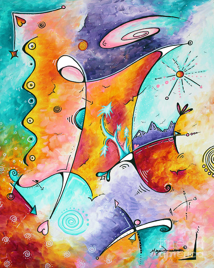 Original Abstract Colorful Painting Fun and Funky