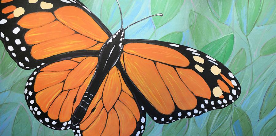 Nature Painting - Original Abstract Painting Butterfly Print ... Monarch by Amy Giacomelli