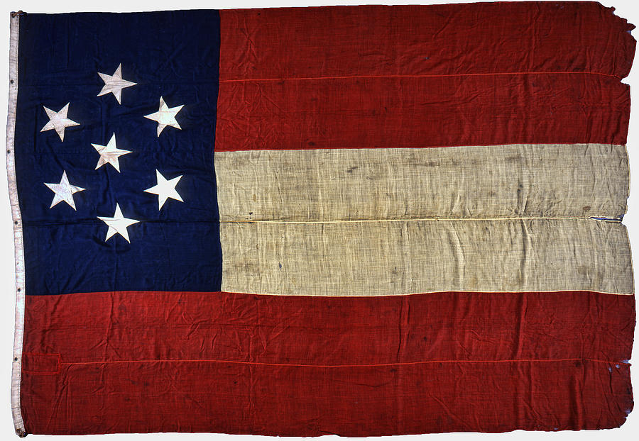 Original Stars And Bars Confederate Civil War Flag Photograph By Daniel