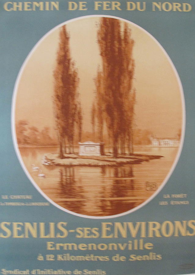 Travel Poster Drawing - Original French Railway Poster Senlis-ses Environs by ALO Charles Hallo
