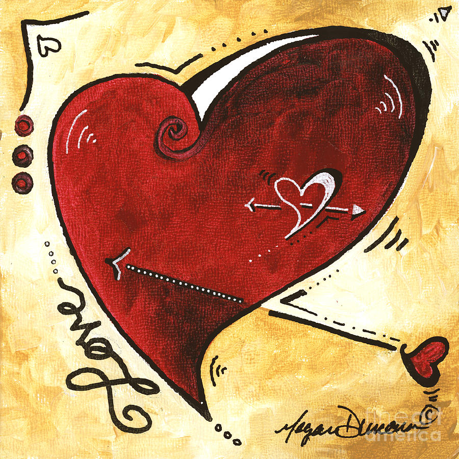 Original Heart Love Painting from the MADART PoP of Love Collection by Megan Duncanson Painting by Megan Aroon