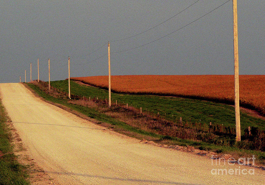 Original Iowa Farm Road Photograph by David Bearden