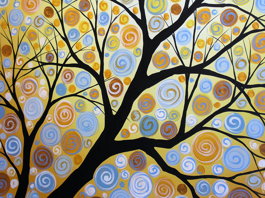 Original Landscape Art Tree Painting ... Sunshine Smile Painting by Amy Giacomelli