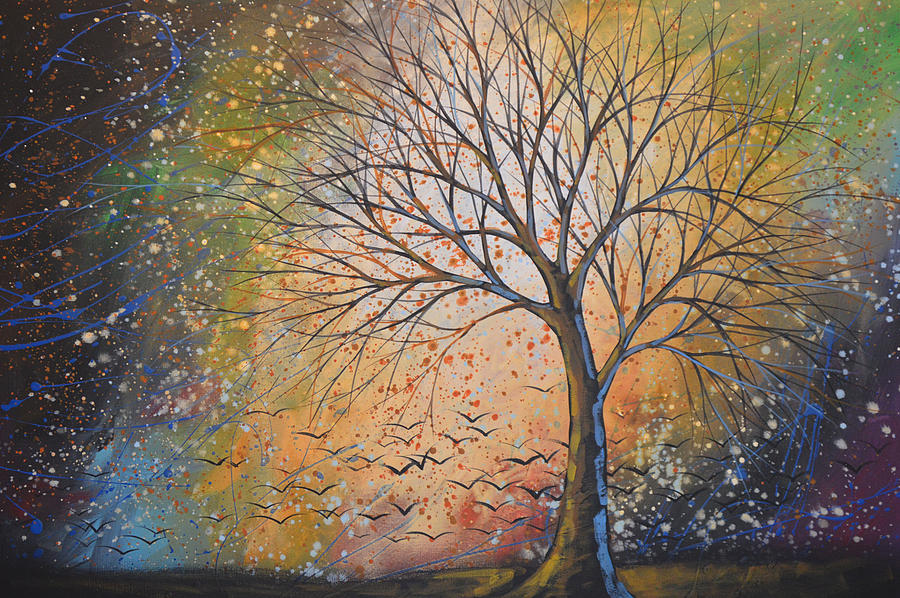 Nature Painting - Original Landscape Tree Painting Landscape Art ... Take These Dreams by Amy Giacomelli