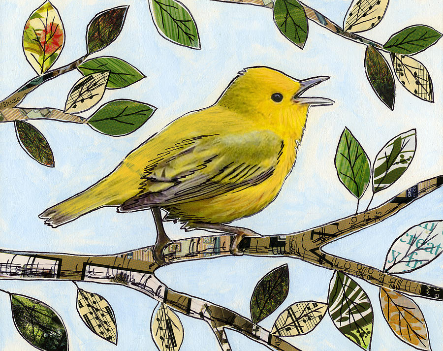 Original Music Bird Art Print Painting ... The Finchs Song Painting by Amy Giacomelli
