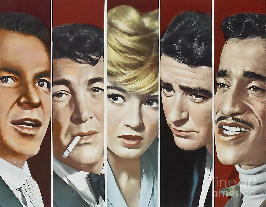 Original Oceans 11 Cast Mixed Media by Marvin Blaine