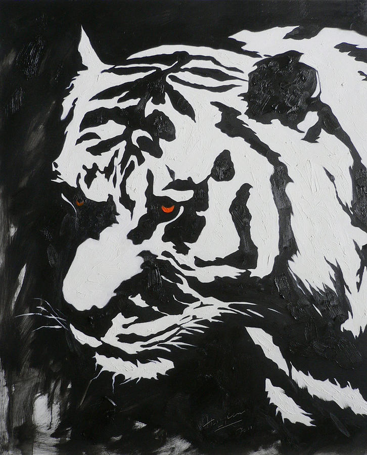  Animal Art  Tiger Painting by Hongtao Huang