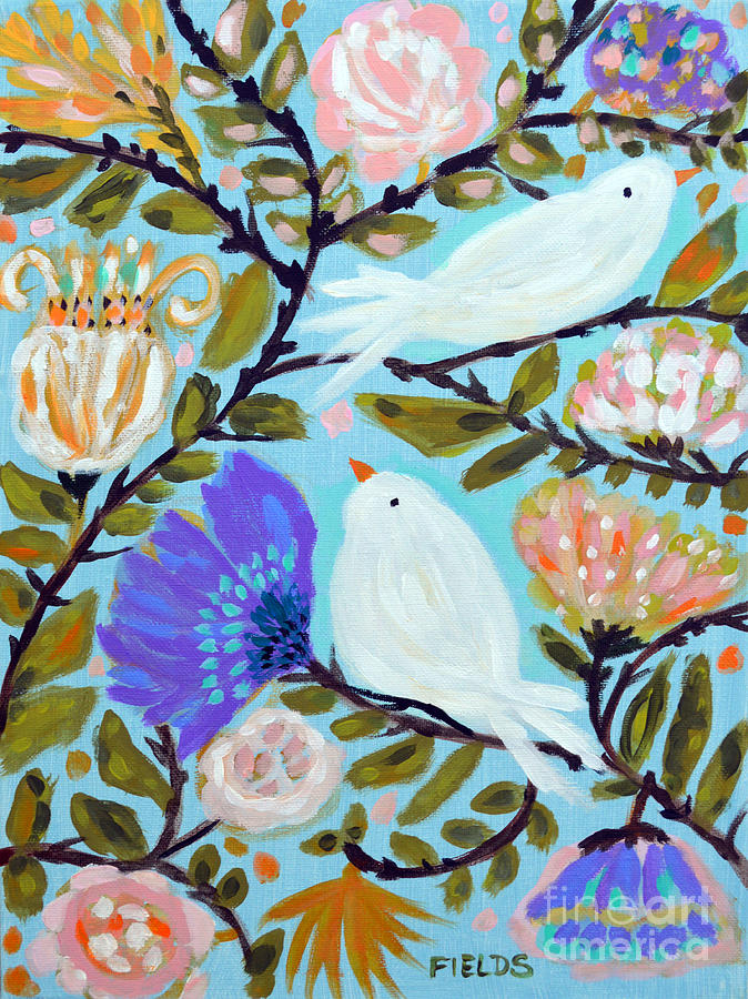 Original Painting BIRD SERIES D Painting by Karen Fields - Fine Art America