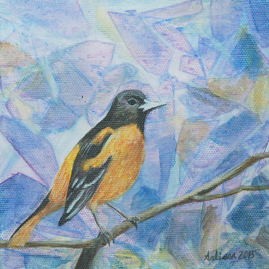 Oriole - Birds in the Wild Painting by Arlissa Vaughn