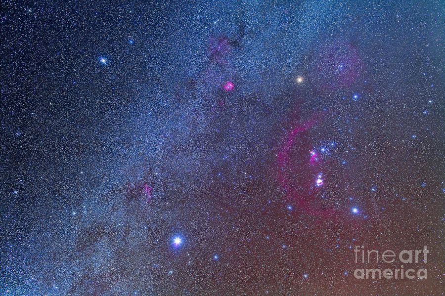 Orion And The Winter Triangle Stars Photograph by Alan Dyer