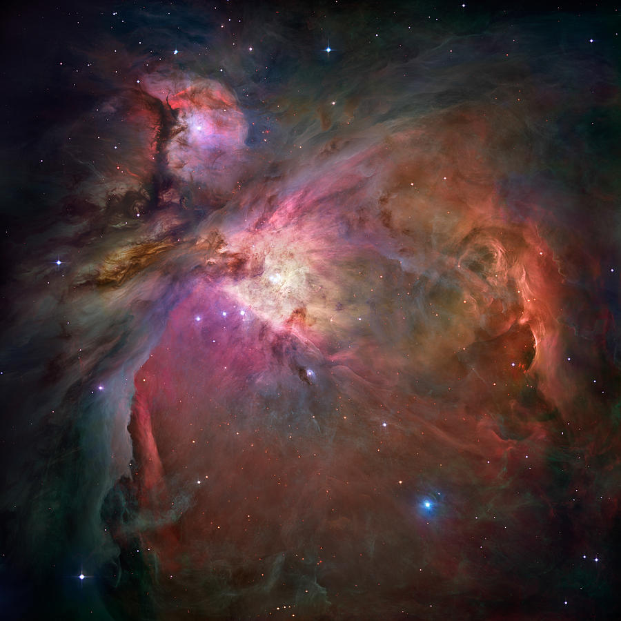 Space Photograph - Orion Nebula - Hubble 2006 Mosiac by Space Art Pictures