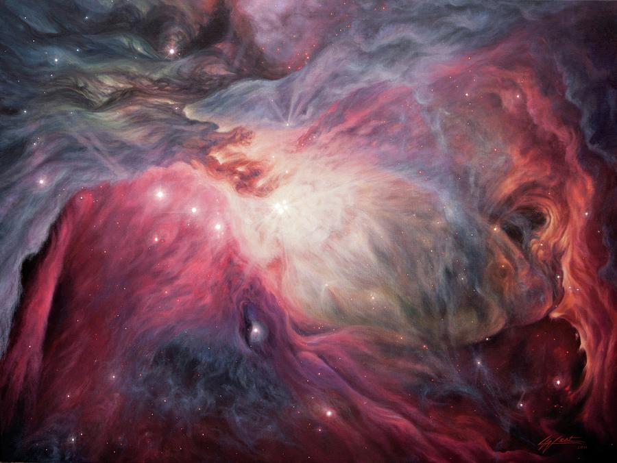 Orion Nebula M42 Painting by Lucy West