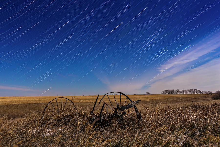Farm Photograph - Orion Rising In The Moonlight by Alan Dyer