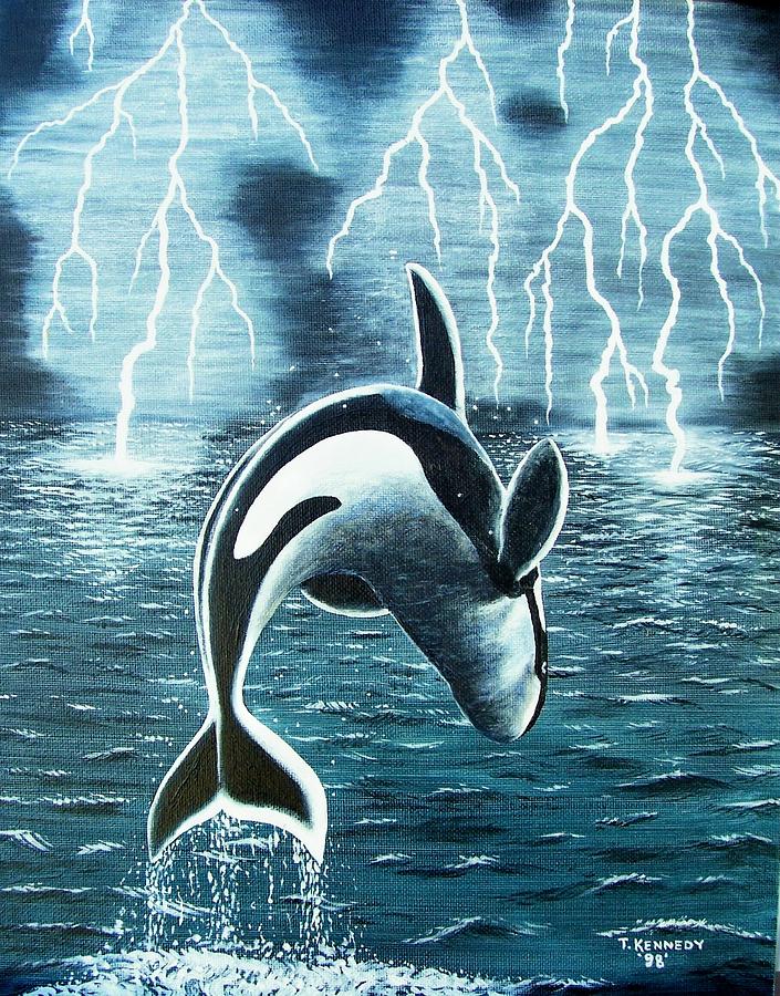 Orka     Killer Whale Painting by Thomas F Kennedy