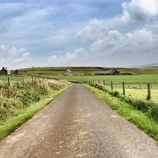 Travel Photograph - Orkneys Road - Scotland by Luisa Azzolini