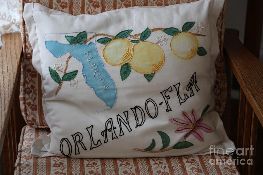 Orlando Vintage Pillow Photograph by Carol Groenen
