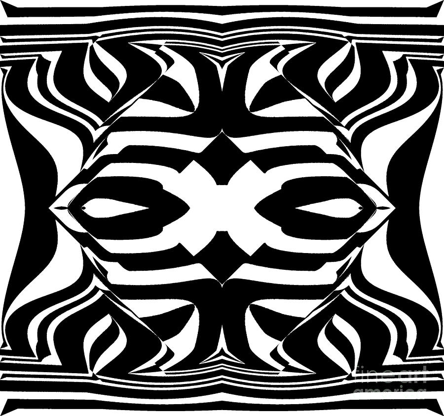 Ornament Black and White Art No.178. Digital Art by Drinka Mercep ...