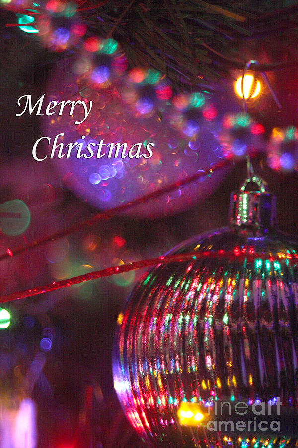 Christmas Photograph - Ornaments-2052-MerryChristmas by Gary Gingrich Galleries