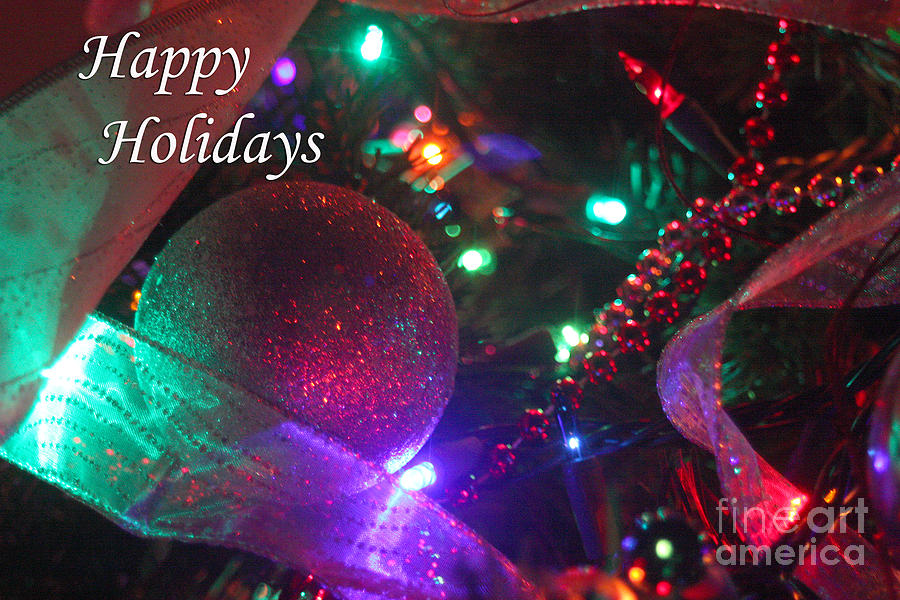 Christmas Photograph - Ornaments-2130-HappyHolidays by Gary Gingrich Galleries
