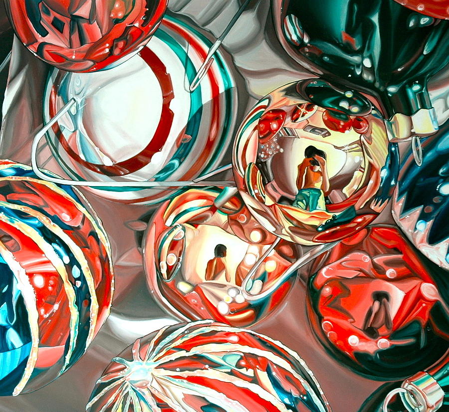Christmas Painting - Ornaments by Anthony Mezza