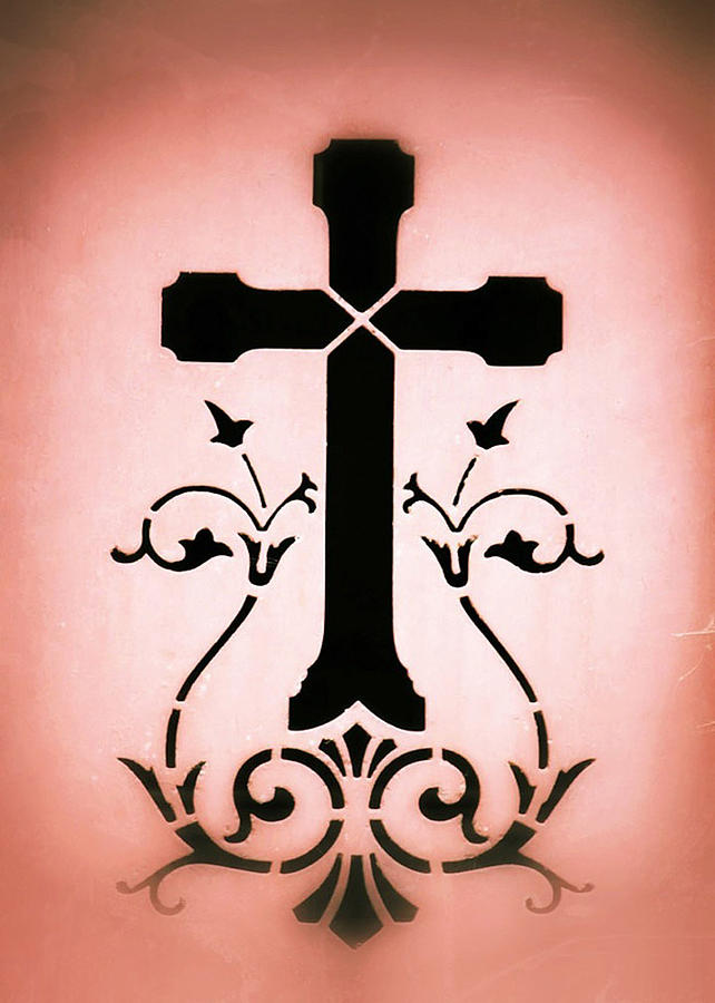 Ornate Cross Stencil Photograph by Tony Grider