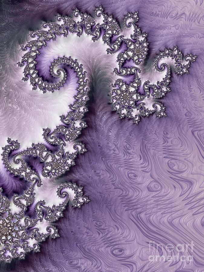 Ornate Lavender Fractal Abstract One  Digital Art by Heidi Smith