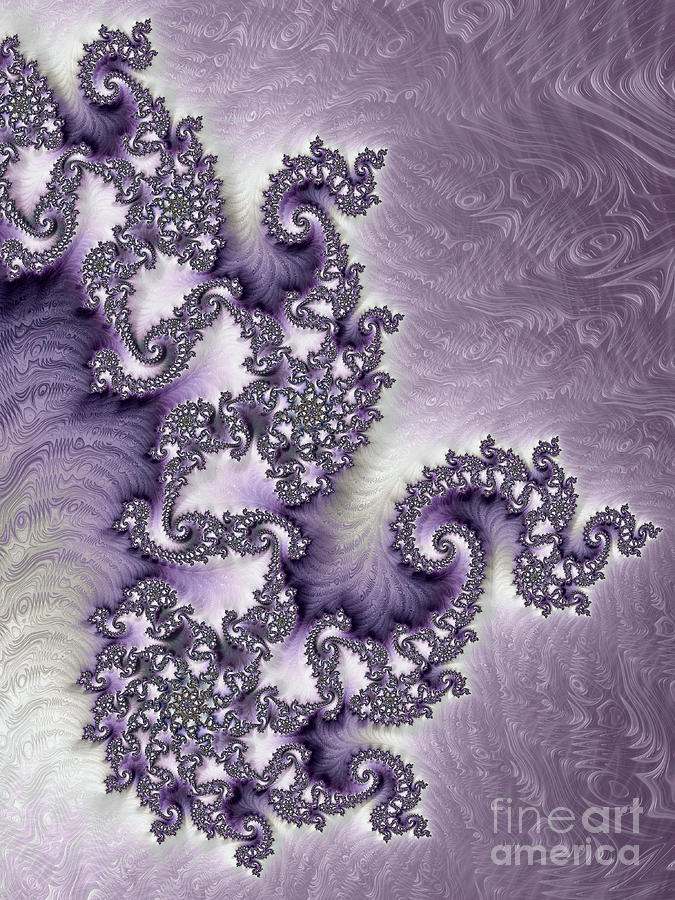 Ornate Lavender Fractal Abstract Two Digital Art by Heidi Smith