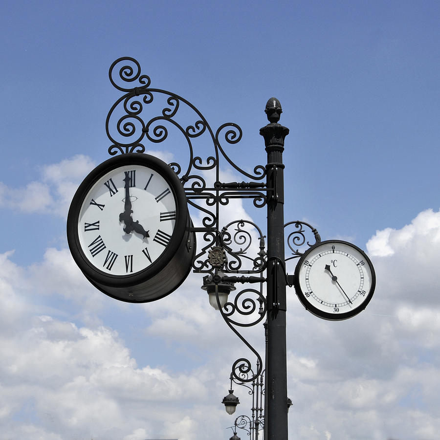 Vintage Photograph - Ornate Vintage Clock by Angela Bonilla