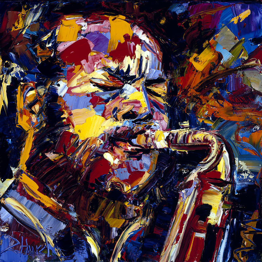 Ornette Coleman Painting - Ornette Coleman Jazz Faces series by Debra Hurd Ornette Coleman Painting - Ornette Coleman Jazz Faces series by Debra Hurd