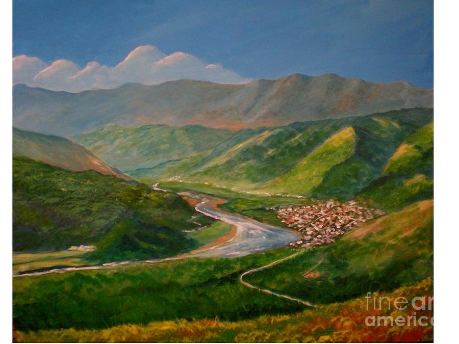 Orosi Valley Painting by Jean Pierre Bergoeing