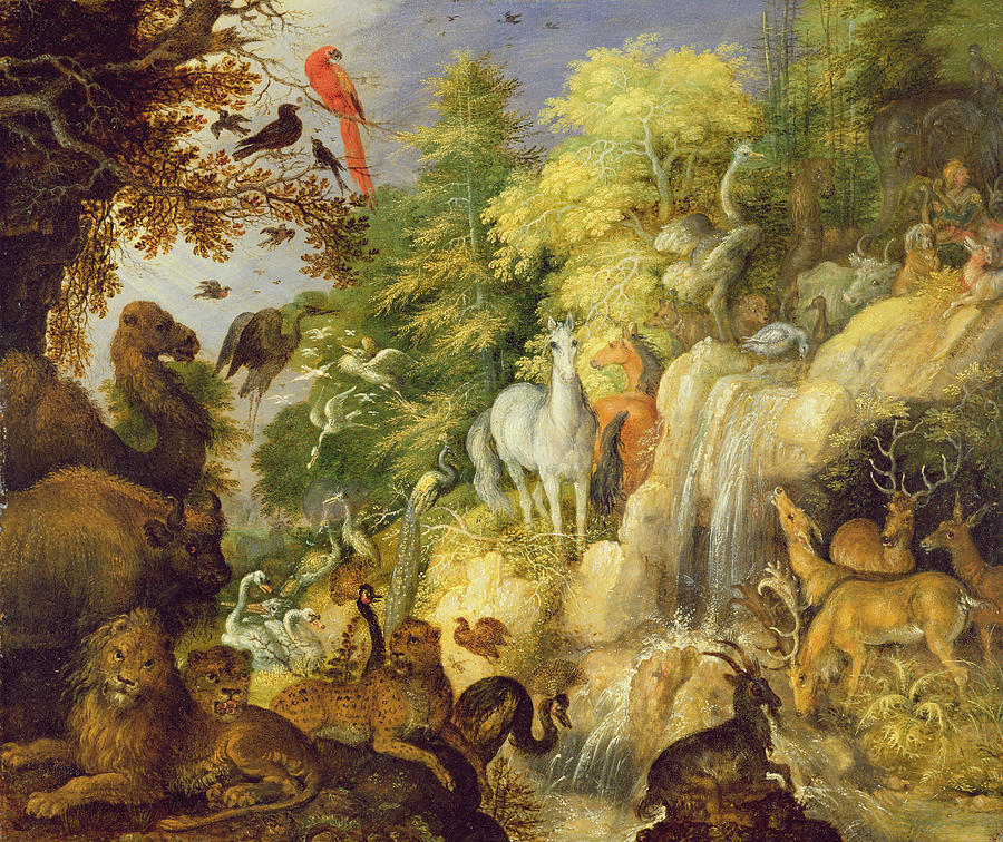 Animal Painting - Orpheus With Birds And Beasts, 1622 by Roelandt Jacobsz. Savery
