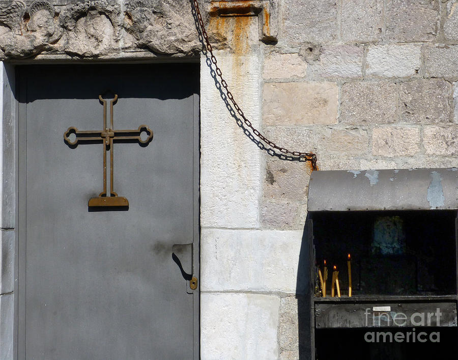 Orthodox Church doorway - Old Town of Bar - Montenegro Photograph by Phil Banks