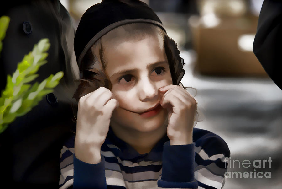 Orthodox Jewish boy Photograph by Dan Yeger