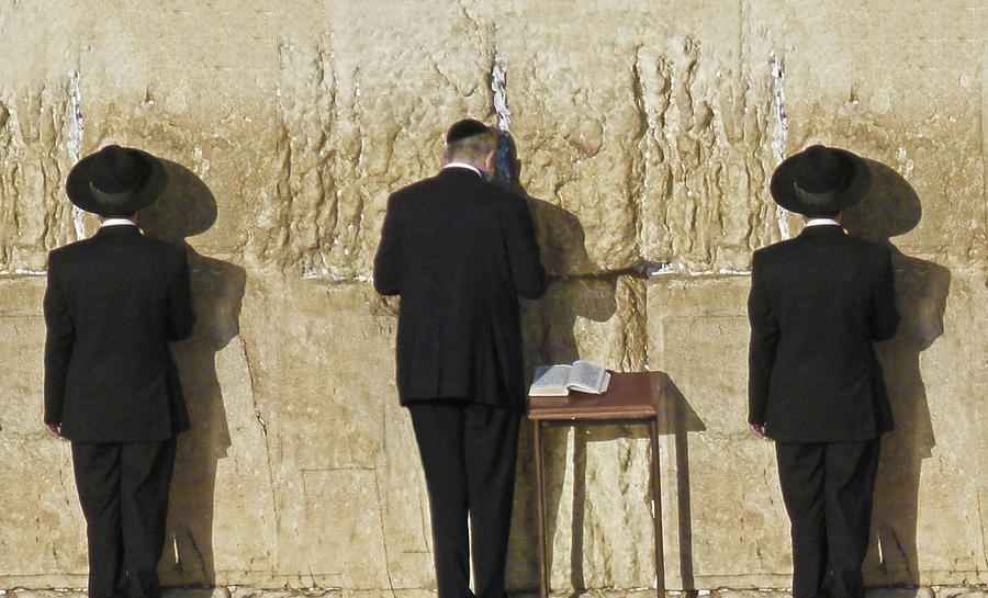 Orthodox Jewish Prayers At Western Wall Photograph by Rosita So Image