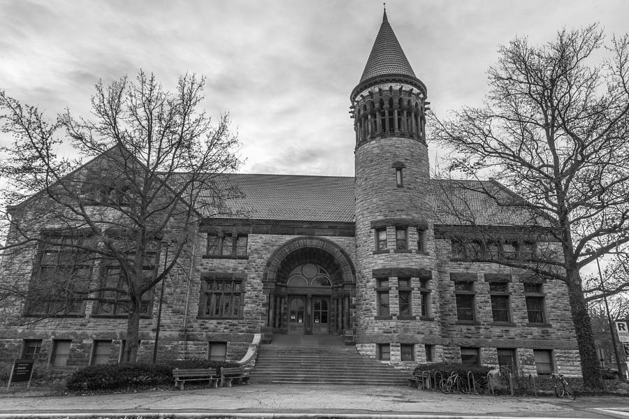 Ohio State University Photograph - Orton Hall OSU Black and White  by John McGraw