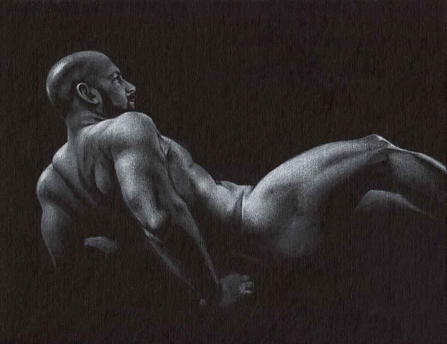 Nude Drawing - Oscuro 5 by Chris Lopez
