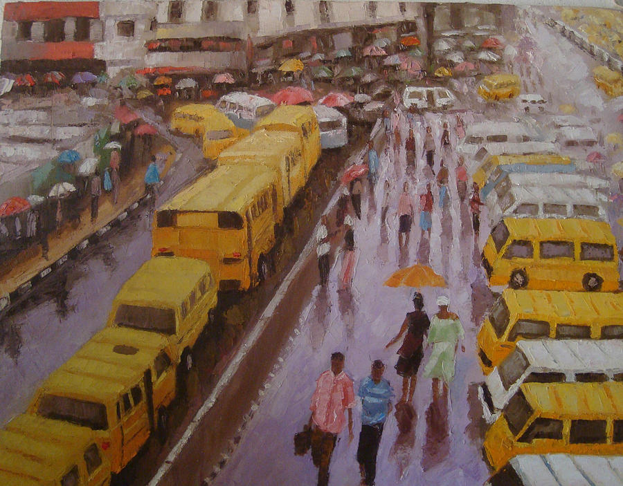 Oshodi Painting By Abubakar Nurudeen - Fine Art America