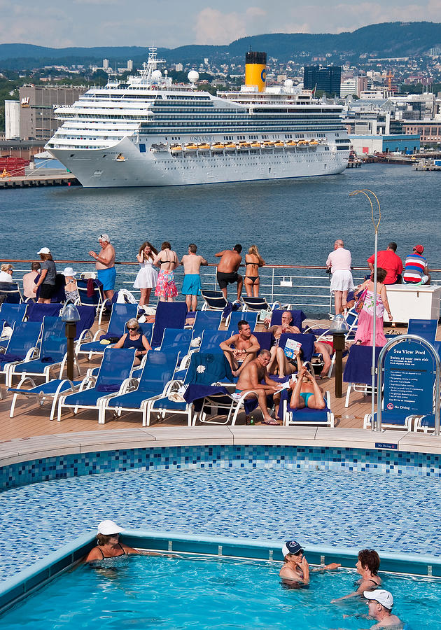Oslo cruise ships Photograph by Dennis Cox