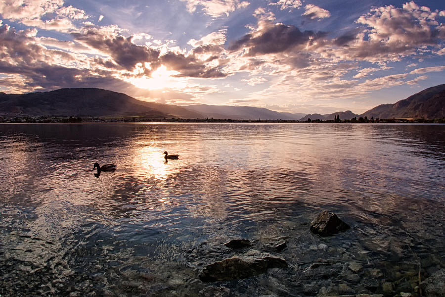 Osoyoos Lake Sunset Photograph by Allan Van Gasbeck