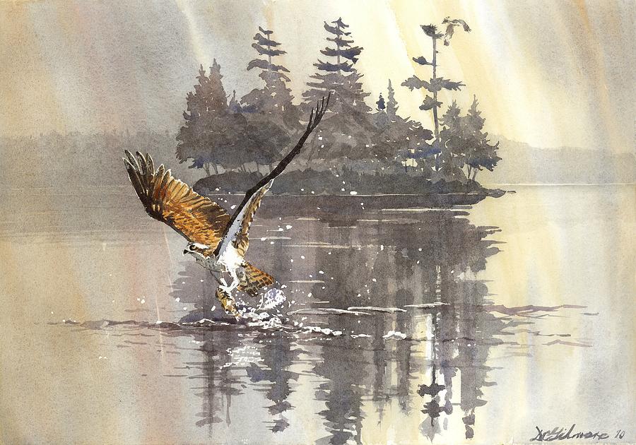 Osprey Hunting No.2 Painting by David Gilmore