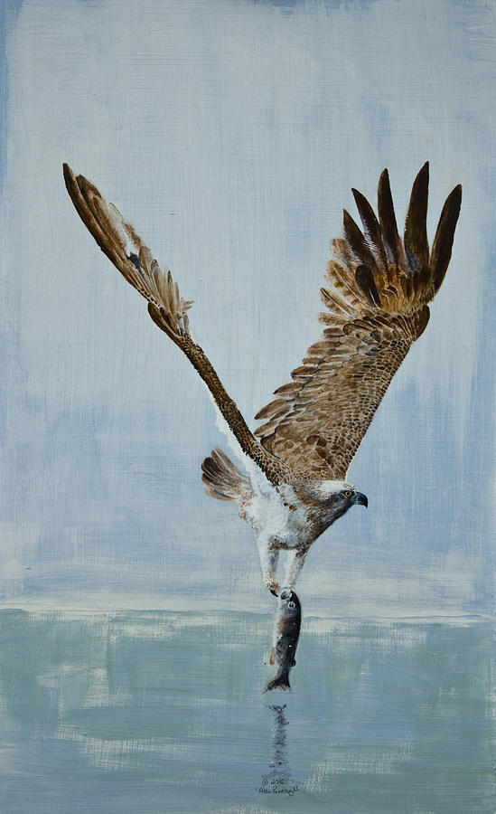 Osprey Painting - Osprey with fish by Alan Pickersgill