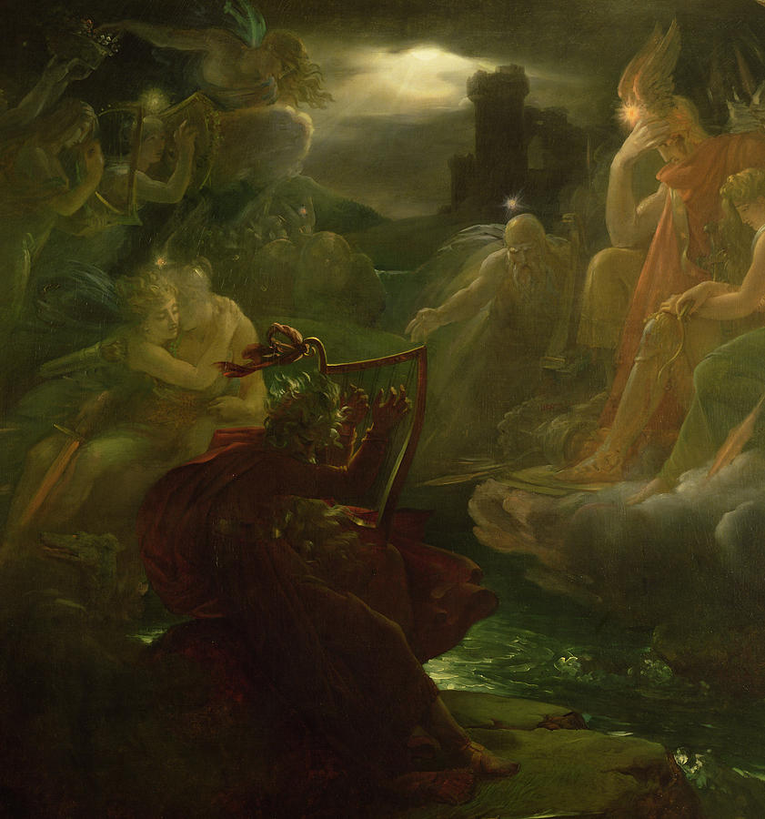 Music Painting - Ossian Conjuring up the Spirits  by Francois Gerard