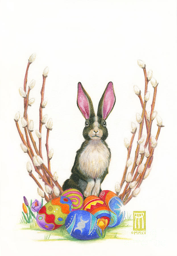 Ostara Bunny Painting by Melissa A Benson