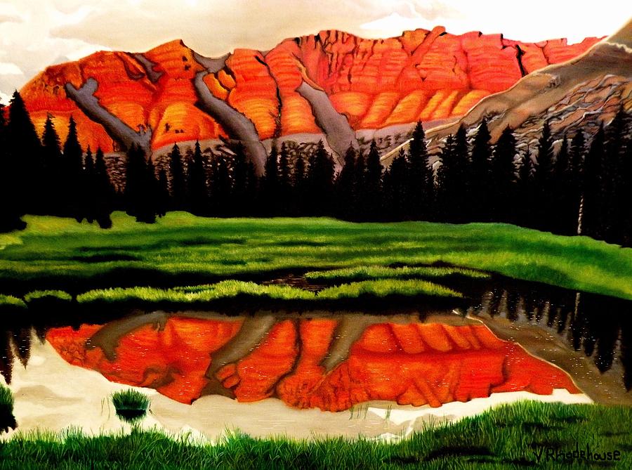 Ostler Peak Painting by Victoria Rhodehouse