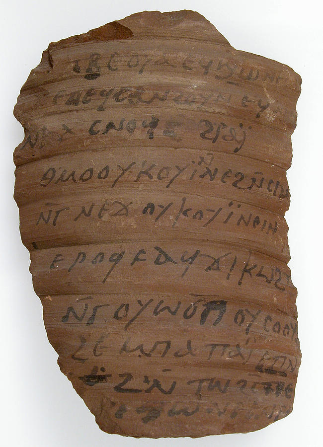 Ostrakon With Medical Recipes, C. 600 Photograph by Metropolitan Museum of Art