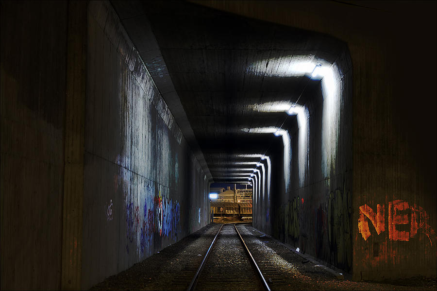 Train Photograph - Other Side Of The Tunnel by EXparte SE